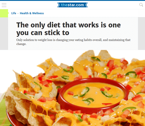 The only diet that works is one you can stick to