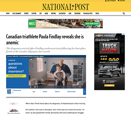 Canadian Triathlete Paula Findlay Reveals Anemia Diagnosis