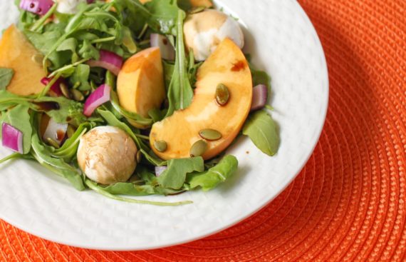 grilled peach summer salad